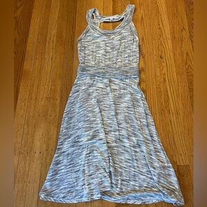 Max Studio Striped Gray and White Sleeveless Top